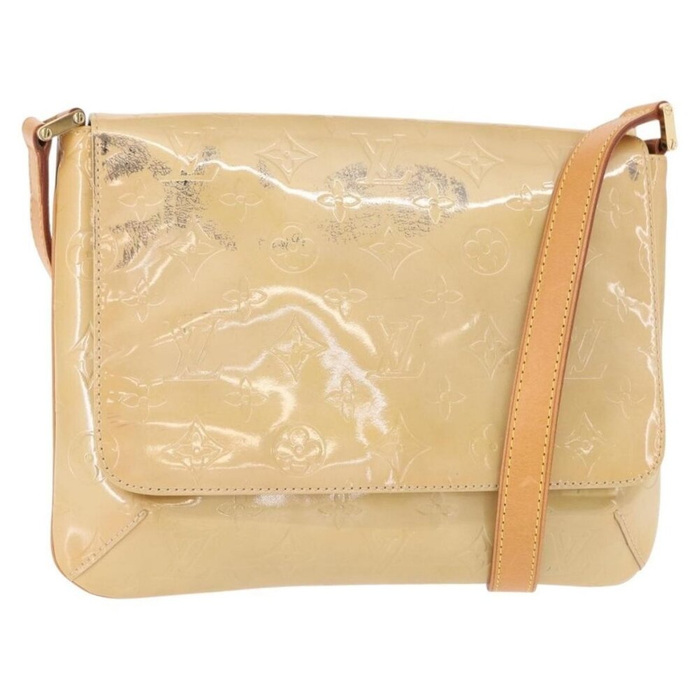 Authentic LOUIS VUITTON Monogram Vernis Thompson Street Bag Beige M91301 LV